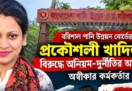 বরিশাল পানি উন্নয়ন বোর্ডের প্রকৌশলী খাদিজার বিরুদ্ধে অনিয়ম-দুর্নীতির অভিযোগ, অস্বীকার কর্মকর্তার